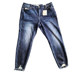 Kancan alyssa high rise raw hem skinny ankle jeans size 3XL